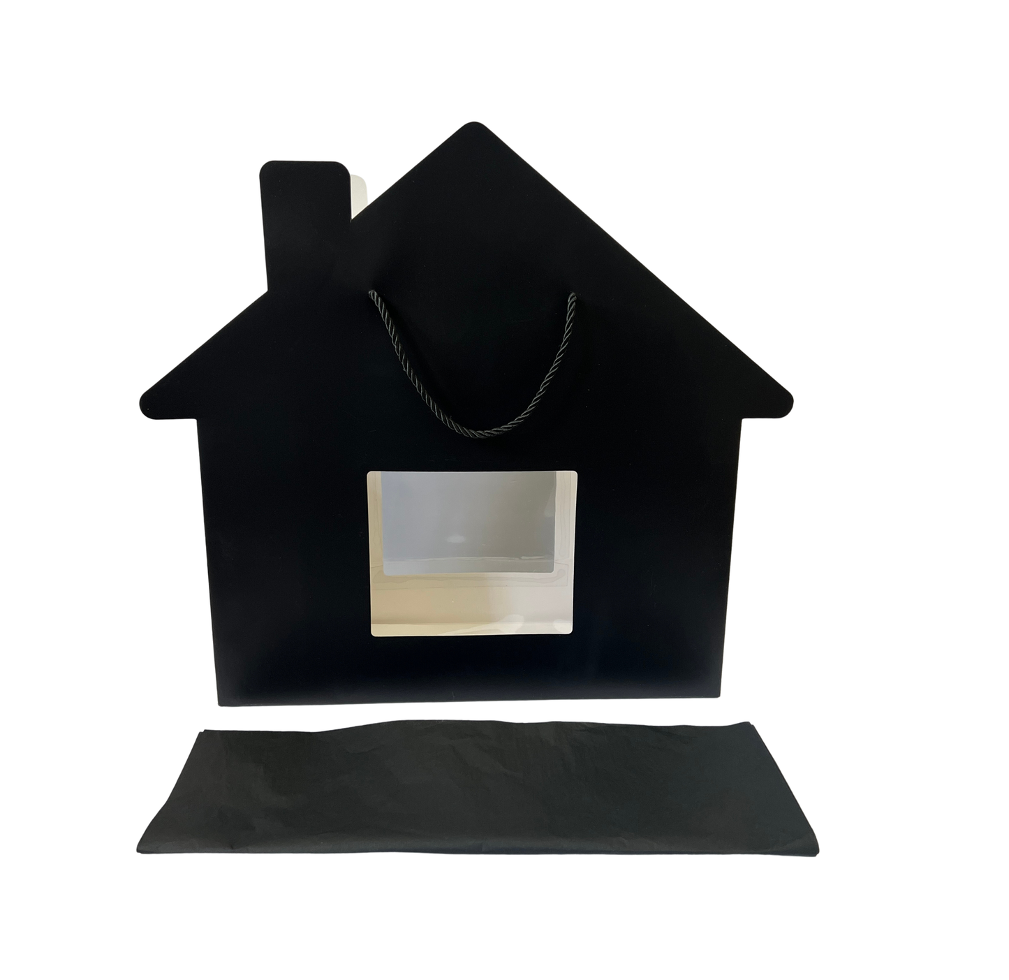 Luxury Black House-Shaped Gift Bag