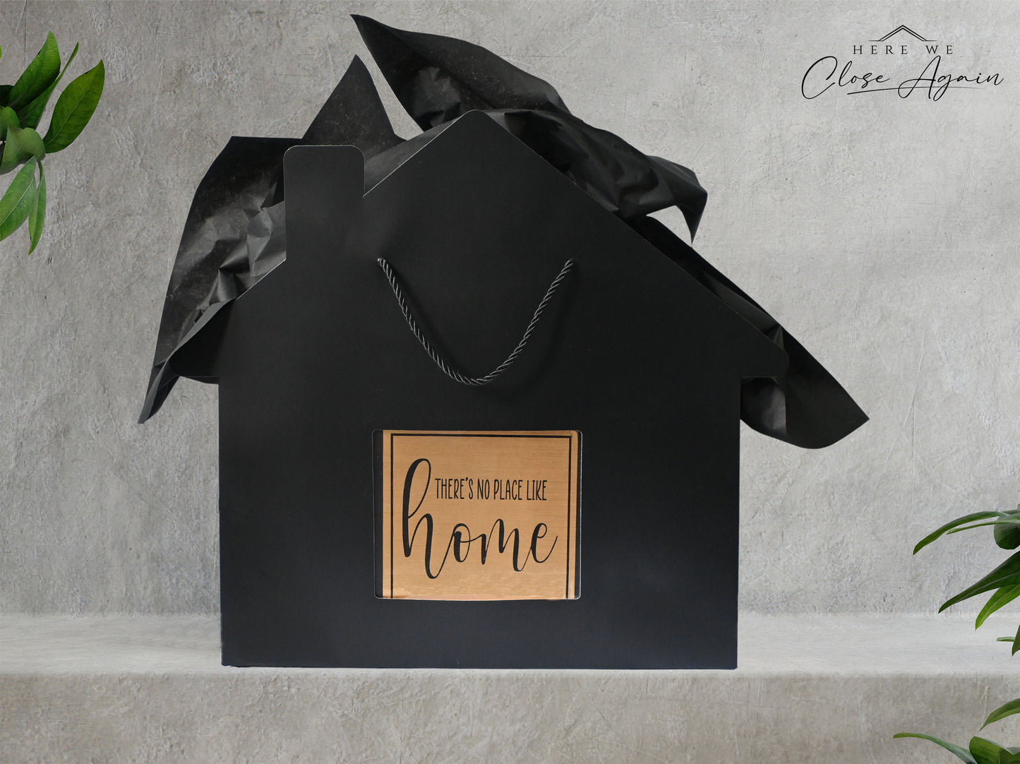 Luxury Black House-Shaped Gift Bag