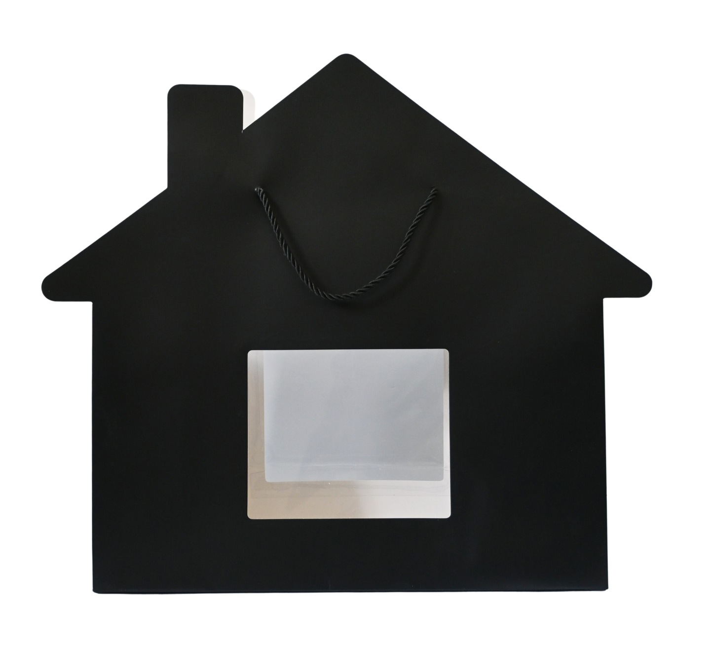 Luxury Black House-Shaped Gift Bag